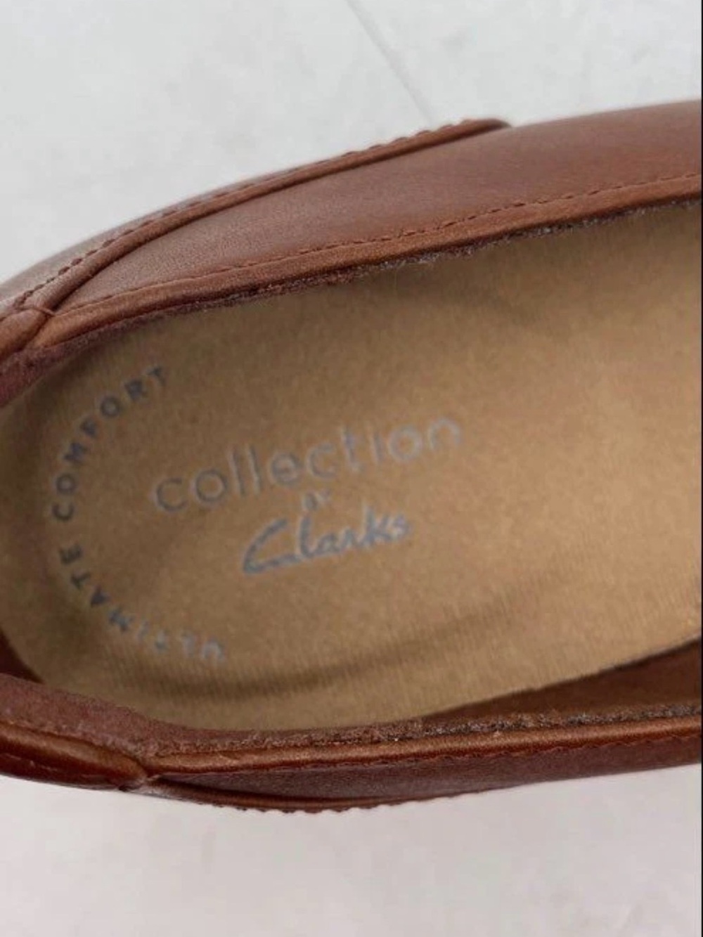 Clarks Emily Andria Brown Leather Slip-On Loafers nwot - Picture 6 of 8